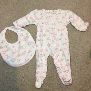 Kissy Kissy Newborn Pink Easter Footie and Bib